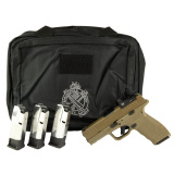 Hellcat Pro, Striker Fired, Semi-automatic, Polymer Frame Pistol, 9MM, 3.7" Hammer Forged Barrel, Cerakote Finish, Flat Dark Earth, Crimson Trace CT-1500 Red Dot Sight, Textured Grip, Tritium Front Sight, Tactical Rack Rear Sight, 10 Rounds, 5 Magazines,