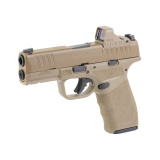 Hellcat Pro, Semi-automatic, Striker Fired, Polymer Frame Pistol, Compact, 9MM, 3.7" Barrel, Cerakote Finish, Desert Flat Dark Earth, Textured Grip, Tritium Front Sight, Tactical Rack Rear Sight, 10 Rounds, 4 Magazines, Range Bag, Viridian RFX11 3 MOA Gr