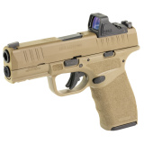 Hellcat Pro, Striker Fired, Semi-automatic, Polymer Frame Pistol, 9MM, 3.7" Hammer Forged Barrel, Cerakote Finish, Flat Dark Earth, Viridian RFX-11 Green Dot Sight, Textured Grip, Tritium Front Sight, Tactical Rack Rear Sight, 10 Rounds, 5 Magazines, Inc