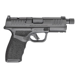 Hellcat Pro OSP, Striker Fired, Semi-automatic, Polymer Frame Pistol, 9MM, 4.4" Hammer Forged Barrel, Threaded 1/2x28, Optics Ready Slide, Cerakote Finish, Black, Textured Grip, Tritium Front Sight, Tactical Rack U-Notch Rear Sight, 2 Magazines, (1)-17 R