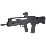 Hellion, Semi-automatic, Bullpup, 223 Remington/556NATO, 16" Hammer Forged Barrel, 1:7 Twist, 4 Prong Flash Hider, Matte Finish, Black, Single Point Sling, Crimson Trace CTS-103 Red/Green Dot, BCM MOD 3 Grip, 5-Position Adjustable Stock with Cheek Riser,