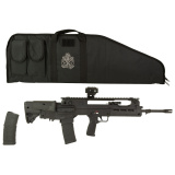 Hellion, Semi-automatic, Bullpup, 223 Remington/556NATO, 20" Hammer Forged Barrel, 1:7 Twist, 4 Prong Flash Hider, Matte Finish, Black, Single Point Sling, Crimson Trace CTS-103 Red/Green Dot, BCM MOD 3 Grip, 5-Position Adjustable Stock with Cheek Riser,