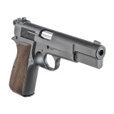 SA-35 | 9x19mm, 4.7" Barrel, Steel Frame, Checkered Walnut Grips, White Dot Front Sight, Serrated Tactical Rear Sight, 15 Round Magazine