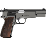 SA-35, Single Action, Semi-automatic, Metal Frame Pistol, Full Size, 9MM, 4.7" Forged Barrel, Polished Blued Finish, Checkered Walnut Grips, White Dot Front Sight and Serrated Tactical Rack Rear Sight, 15 Rounds, 1 Magazine HP9202