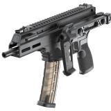 Kuna, Semi-automatic Pistol, 9MM, 6.125" Tri-Lug Barrel, Roller Delayed, M-LOK Handguard, Strike Industries FSA Pistol Brace, Anodized Finish, Black, 30 Rounds, 2 Magazines, Includes Front and Rear Flip Up Sights KN9069BTL-FSA
