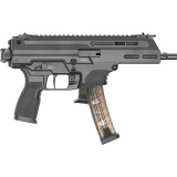 Kuna, Semi-automatic Pistol, 9MM, 6.125" Tri-Lug Barrel, Roller Delayed, M-LOK Handguard, Strike Industries FSA Pistol Brace, Anodized Finish, Black, 30 Rounds, 2 Magazines, Includes Front and Rear Flip Up Sights KN9069BTL-FSA