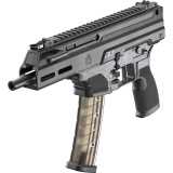 Kuna, Semi-automatic Pistol, 9MM, 6.125" Tri-Lug Barrel, Roller Delayed, M-LOK Handguard, Picatinny Receiver End Plate, Anodized Finish, Black, 30 Rounds, 2 Magazines, Includes Front and Rear Flip Up Sights KN9069BTL