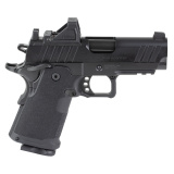 1911 DS Prodigy Compact, Semi-automatic, Metal Frame Pistol, 3.5" Stainless Steel Barrel, Aluminum Alloy Frame, Cerakote Finish, Black, Optics Ready, Front Night Sight, Viridian Green Dot, 4 Magazines, 15 Rounds, Includes Range Bag PH9115AOS-PAC
