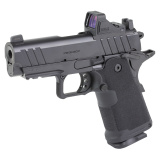 1911 DS Prodigy Compact, Semi-automatic, Metal Frame Pistol, 3.5" Stainless Steel Barrel, Aluminum Alloy Frame, Cerakote Finish, Black, Optics Ready, Front Night Sight, Viridian Green Dot, 4 Magazines, 15 Rounds, Includes Range Bag PH9115AOS-PAC