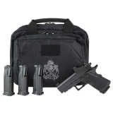 1911 DS Prodigy Compact, Semi-automatic, Metal Frame Pistol, 3.5" Stainless Steel Barrel, Aluminum Alloy Frame, Cerakote Finish, Black, Optics Ready, Front Night Sight, Viridian Green Dot, 4 Magazines, 15 Rounds, Includes Range Bag PH9115AOS-PAC