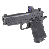 1911 DS Prodigy Compact, Semi-automatic, Metal Frame Pistol, 4.25" Stainless Steel Barrel, Aluminum Alloy Frame, Cerakote Finish, Black, Optics Ready, Front Night Sight, Viridian Green Dot, 4 Magazines, 15 Rounds, Includes Range Bag PH9116AOS-PAC