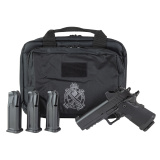 1911 DS Prodigy Compact, Semi-automatic, Metal Frame Pistol, 4.25" Stainless Steel Barrel, Aluminum Alloy Frame, Cerakote Finish, Black, Optics Ready, Front Night Sight, Viridian Green Dot, 4 Magazines, 15 Rounds, Includes Range Bag PH9116AOS-PAC