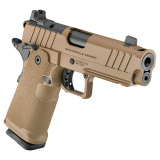 1911 DS Prodigy Comp, Semi-automatic, Metal Frame Pistol, Full Size, 9MM, 4.25" Forged Stainless Steel Bull Barrel, Forged Carbon Steel Frame, Cerakote Finish, Coyote Brown, Polymer Grips, Tritium Front and Black Serrated Rear Sights, Optics Ready, Ambid