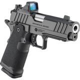 1911 DS Prodigy Comp, Semi-automatic, Metal Frame Pistol, Full Size, 9MM, 4.25" Forged Stainless Steel Bull Barrel, Forged Carbon Steel Frame, Cerakote Finish, Black, Polymer Grips, Tritium Front and Black Serrated Rear Sights, Optics Ready, Ambidextrous