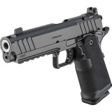 1911 DS Prodigy Comp, Semi-automatic, Metal Frame Pistol, Full Size, 9MM, 4.25" Forged Stainless Steel Bull Barrel, Forged Carbon Steel Frame, Cerakote Finish, Black, Polymer Grips, Tritium Front and Black Serrated Rear Sights, Optics Ready, Ambidextrous