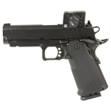 1911 DS Prodigy Compact, Semi-automatic, Metal Frame Pistol, Compact, 9MM, 4.25" Barrel, Alulminum Alloy Frame, Cerakote Finish, Black, Fiber Optic Front Sight, Includes Aimpoint COA 3.25 MOA Red Dot, 15 Rounds, 2 Magazines PH9117COA