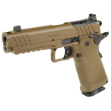 1911 DS Prodigy Comp, Semi-automatic, Metal Frame Pistol, Full Size, 9MM, 5" Forged Stainless Steel Bull Barrel, Forged Carbon Steel Frame, Cerakote Finish, Coyote Brown, Polymer Grips, Tritium Front and Black Serrated Rear Sights, Optics Ready, Ambidext