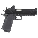1911 DS Prodigy AOS, Semi-automatic, Metal Frame Pistol, Full Size, 9MM, 5" Forged Stainless Steel Bull Barrel, Cerakote Finish, Black, Polymer Grips, Fiber Optic Front and Black Serrated Rear Sights, Optics Ready, Ambidextrous Safety, Viridian Green Dot