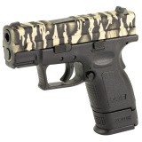 XD, Semi-automatic, Striker Fired, Sub-Compact, 9MM, 3", Tiger Stripe Camo Slide, Black Frame, 1-16 Round Mag, 1-13 Round Mag With Grip Extension, Right Hand, Fixed Sights, Polymer, Cerakote XDD9801HC-2