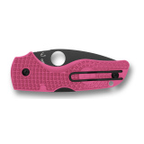 Lil Native Lightweight, Folding Knife, 2.42" Drop Point Blade, 5.9" Overall Length, CTS BD1N Blade Steel, Plain Edge, DLC Finish, Black, Pink FRN Handle, Back Lock C230PPNBK