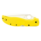 Stretch 2 Lightweight Salt, Folding Knife, Plain Edge, Yellow FRN Handle, Satin Finish, Silver, 3.95" Blade Length, H-2 Steel C258PYL