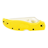 Stretch 2 Lightweight Salt, Folding Knife, SpyderEdge Serations,  Yellow FRN Handle, Satin Finish, Silver, 3.95" Blade Length, H-2 Steel C258SYL