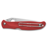 Charisma, Folding Knife, 2.98" Drop Point Blade, 6.8" Overall Length, CTSBD1N Blade Steel, Plain Edge, Satin Finish, Silver, Red FRN Handle, Back Lock C259PRD
