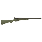 Rascal F-SR, Bolt Action, 22LR, 16" Threaded Barrel, 1/2x28 Thread Pitch, Black, Green Synthetic Stock, Single Shot 13813