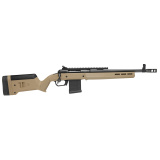 110 Magpul Scout, Bolt Action Rifle, 450 Bushmaster, 16.5" Barrel, Muzzle Brake, Matte Finish, Black, Flat Dark Earth Magpul Hunter Stock, Picatinny Rail with Rear Peep Sight, Adjustable Front Sight, Savage AccuTrigger, 4 Rounds, 1 AICS Magazine 58194
