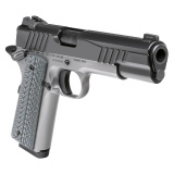 1911, Full Size, 9mm, 5" Barrel, G10 Grips, Stainless Steel Finish, Silver Frame, Black Slide, Night Sights, Manual Safety, 10 Rounds, 2 Magazines 67206