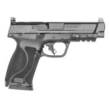 M&P 2.0 |10MM, 4.6" Barrel, Armornite Finish, Black, Optic Height White 3 Dot Sights, No Thumb Safety, 15 Rounds, Optics Ready Slide, Striker Fired, Semi-automatic, Polymer Frame Pistol, Full Size, 2 Magazines 13387