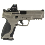 M&P9 M2.0 Metal, Striker Fired, Semi-automatic, Metal Frame Pistol, Full Size, 9MM, 4.25" Barrel, Cerakote Finish, Tungsten Gray, Three Dot Sights, 17 Rounds, 2 Magazines, Includes Holosun HS407C X2 Red Dot Optic 13971