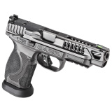 M&P M2.0 Competitor Heavy Duty, Semi-automatic, Striker Fired, Full Size, 9MM, 5" Spiral Fluted Barrel, Armornite Finish, Black, Front Hiviz Night Sight, Black Rear Sight, Thumb Safety, Optics Ready, 10 Rounds, 4 Magazines 14071