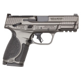 M&P M2.0 Metal, Semi-automatic, Striker Fired, Aluminum Frame Pistol, Compact, 9MM, 4" Barrel, Optic Ready, Manual Safety, Tungsten Gray Cerakote Finish, Gray, 15 Rounds, 2 Magazines 14103