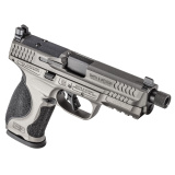 M&P9 M2.0 Metal, Striker Fired, Semi-automatic, Aluminum Frame Pistol, Compact, 9MM, 4.625" Threaded Barrel, Cerakote Finish, Tungsten Gray, Optic Height Sights, No Manual Safety, Interchangeable Grip Inserts, Optics Ready, 17 Rounds, 2 Magazines 14162