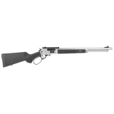 1854, Lever Action Rifle, 45-70 Government, 20" Threaded Barrel, 11/16X24 Thread Pitch, Stainless Steel, Silver, Black Synthetic Stock, Large Loop, XS Ghost Ring Rear Sight, Gold Bead Front Sight, Cross Bolt Safety, 6 Rounds 14204