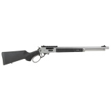 1854, Lever Action Rifle, 360 Buckhammer, 20" Threaded Barrel, 5/8X24 Thread Pitch, Stainless Steel, Silver, Black Synthetic Stock, Large Loop, XS Ghost Ring Rear Sight, Gold Bead Front Sight, Cross Bolt Safety, 6 Rounds 14206