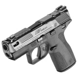 Shield X Performance Center Carry Comp, Semi-automatic, Striker Fired, Compact, 9MM, 3.6" Ported Barrel, Armornite Finish, Black, Thumb Safety, Optics Ready, Front Night Sight, 2 Magazines, 10 Rounds 14271