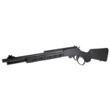 1854 Stealth Hunter, Lever Action Rifle, 30-30 Winchester, 16.5" Threaded Barrel, 5/8x24" Thread Pitch, Armornite Finish, Black, Black Synthetic Stock, M-LOK Handguard, XS Ghost Ring Sight, HIVIZ H3 Tritium/Fiber Optic Front Sight, Cross Bolt Safety, 5 R
