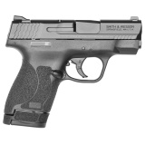 Shield M2.0, Semi-automatic, Striker Fired, Polymer Frame Pistol, Compact Slim, 40 S&W, 3.1" Barrel, Armornite Finish, Black, White Dot Front and 2 White Dot Rear Sights, No Manual Thumb Safety, 7 Rounds, 1 Magazine 14657