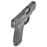 Shield M2.0, Semi-automatic, Striker Fired, Polymer Frame Pistol, Compact Slim, 45ACP, 3.3" Barrel, Armornite Finish, Black, White Dot Front and 2 White Dot Rear Sights, Manual Thumb Safety, 7 Rounds, 1 Magazine 14658