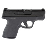 Shield Plus, Semi-automatic, Striker Fired Polymer Frame Pistol, Micro-Compact, 9MM, 3.1" Barrel, Armornite Finish, Black, White Dot Sights, Manual Thumb Safety, Flat Face Trigger, 13 Rounds, 6 Magazines, Includes Savior Specialist Bag 14750