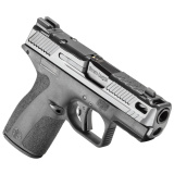 Shield X Carry Comp, Semi-automatic, Striker Fired, Micro Compact, 9MM, 3.6" Ported Barrel, Armornite Finish, Black, Front Night Sight, Manual Thumb Safety, Optic Ready, Flat Face Trigger, Magazine Disconnect Safety, Taclite Loaded Chamber Indicator, 10