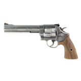 629, Double/Single Action, Metal Frame Revolver, Large Frame, N-Frame, 44 Magnum/44 Special, 6.5" Barrel, Engraved Stainless Steel Finish, High-Grade Walnut Grips, Adjustable Rear Sight, 6 Rounds 14784