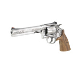629, Double/Single Action, Metal Frame Revolver, Large Frame, N-Frame, 44 Magnum/44 Special, 6.5" Barrel, Engraved Stainless Steel Finish, High-Grade Walnut Grips, Adjustable Rear Sight, 6 Rounds 14784