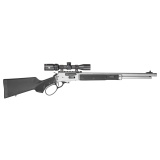 Model 1854, Lever Action Rifle, 30-30 Winchester, 20" Threaded Barrel, 5/8X24 Thread Pitch, Matte Finish, Stainless Steel Barrel, Black Furniture, Synthetic Grip Panels, Gold Bead Front Sight, 6 Rounds, Large Loop Lever, Cross-Bolt Safety, Vortex Crossfi