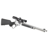 Model 1854, Lever Action Rifle, 30-30 Winchester, 20" Threaded Barrel, 5/8X24 Thread Pitch, Matte Finish, Stainless Steel Barrel, Black Furniture, Synthetic Grip Panels, Gold Bead Front Sight, 6 Rounds, Large Loop Lever, Cross-Bolt Safety, Vortex Crossfi
