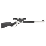 Model 1854, Lever Action Rifle, 45-70 Government, 20" Threaded Barrel, 11/16X24 Thread Pitch, Matte Finish, Stainless Steel Barrel, Black Furniture, Synthetic Grip Panels, Gold Bead Front Sight, 6 Rounds, Large Loop Lever, Cross-Bolt Safety, Vortex Cross