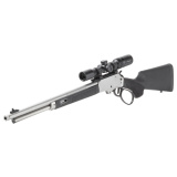 Model 1854, Lever Action Rifle, 45-70 Government, 20" Threaded Barrel, 11/16X24 Thread Pitch, Matte Finish, Stainless Steel Barrel, Black Furniture, Synthetic Grip Panels, Gold Bead Front Sight, 6 Rounds, Large Loop Lever, Cross-Bolt Safety, Vortex Cross