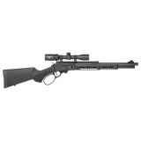 Model 1854, Lever Action Rifle, 45-70 Government, 20" Threaded Barrel, 11/16X24 Thread Pitch, Armornite Finish, Black, Walnut Furniture, Gold Bead Front Sight, 6 Rounds, Large Loop Lever, Cross-Bolt Safety, Vortex Crossfire HD 2-7X32 14828